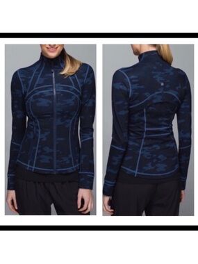 Lululemon Oil Slick Blue Camo Define Jacket size 8